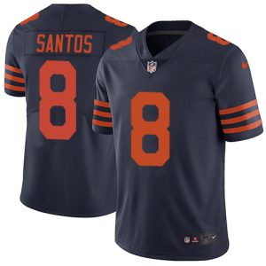 custom Bears #8 Cairo Santos Navy Blue Alternate Youth Stitched NFL Vapor Untouchable Limited Jersey