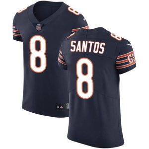 customized Bears #8 Cairo Santos Navy Blue Team Color Men's Stitched NFL Vapor Untouchable Elite Jersey