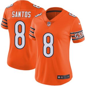 Bears #8 Cairo Santos Orange Women's Stitched NFL Limited Rush Jersey