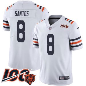 youth Bears #8 Cairo Santos White Alternate Men's Stitched NFL Vapor Untouchable Limited 100th Season Jersey