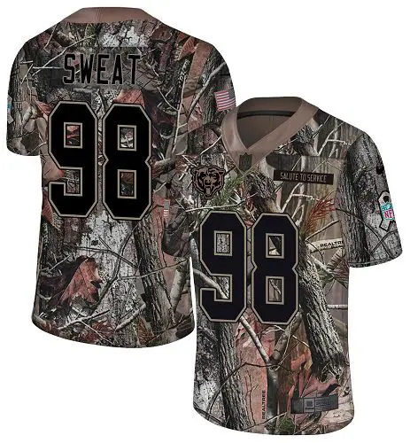 bears #98 montez sweat camo men's stitched nfl limited rush realtree wholesale jersey