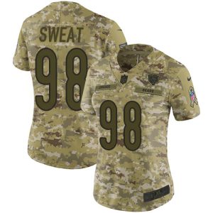 wholesale Bears #98 Montez Sweat Camo Women's Stitched NFL Limited 2018 Salute To Service Jersey