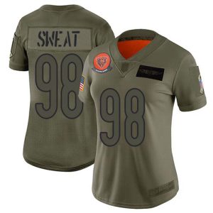 limited Bears #98 Montez Sweat Camo Women's Stitched NFL Limited 2019 Salute To Service Jersey