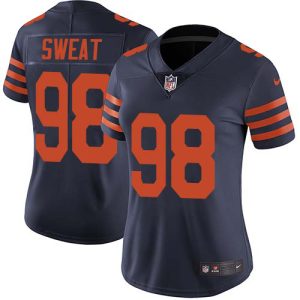 bears #98 montez sweat navy blue alternate women's stitched nfl vapor untouchable limited replica jersey