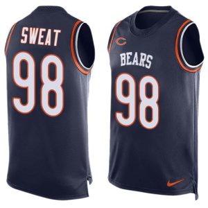 Bears #98 Montez Sweat Navy Blue Team Color Men's Stitched NFL Limited Tank Top Jersey