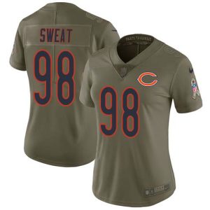 bears #98 montez sweat olive women's stitched nfl limited 2017 salute to service youth jersey