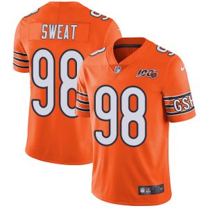 wholesale Bears #98 Montez Sweat Orange Men's Stitched NFL Limited Rush 100th Season Jersey