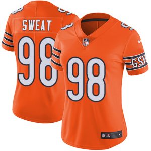 youth Bears #98 Montez Sweat Orange Women's Stitched NFL Limited Rush Jersey