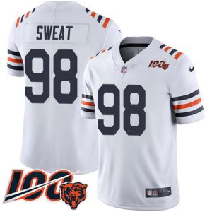 Bears #98 Montez Sweat White Men's Stitched NFL 100th Season Vapor Limited Jersey