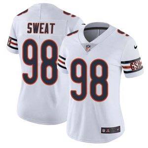 Bears #98 Montez Sweat White Women's Stitched NFL Vapor Untouchable Limited Jersey