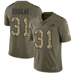 youth Bills #31 Rasul Douglas Olive/Camo Men's Stitched NFL Limited 2017 Salute To Service Jersey