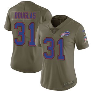 Bills #31 Rasul Douglas Olive Women's Stitched NFL Limited 2017 Salute To Service Jersey