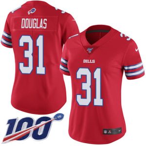 Bills #31 Rasul Douglas Red Women's Stitched NFL Limited Rush 100th Season Jersey