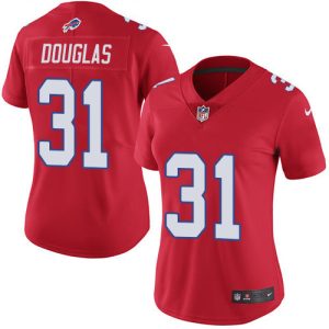 bills #31 rasul douglas red women's stitched nfl limited rush cheap jersey