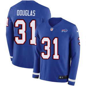 cheap Bills #31 Rasul Douglas Royal Blue Team Color Men's Stitched NFL Limited Therma Long Sleeve Jersey