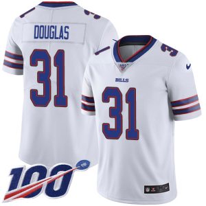 personalized Bills #31 Rasul Douglas White Men's Stitched NFL 100th Season Vapor Untouchable Limited Jersey