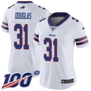 authentic Bills #31 Rasul Douglas White Women's Stitched NFL 100th Season Vapor Untouchable Limited Jersey