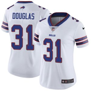 personalized Bills #31 Rasul Douglas White Women's Stitched NFL Vapor Untouchable Limited Jersey