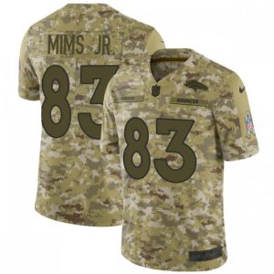 custom Broncos #83 Marvin Mims Jr. Camo Men's Stitched NFL Limited 2018 Salute To Service Jersey