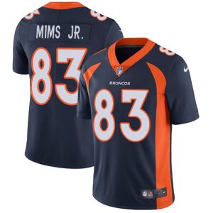 customized Broncos #83 Marvin Mims Jr. Navy Blue Alternate Men's Stitched NFL Vapor Untouchable Limited Jersey