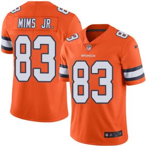 broncos #83 marvin mims jr. orange men's stitched nfl limited rush youth jersey