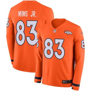 broncos #83 marvin mims jr. orange team color men's stitched nfl limited therma long sleeve cheap jersey