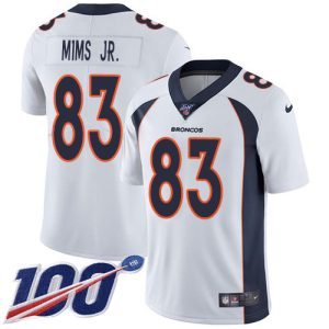 Broncos #83 Marvin Mims Jr. White Men's Stitched NFL 100th Season Vapor Untouchable Limited Jersey