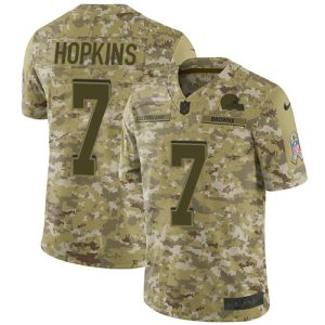 cheap Browns #7 Dustin Hopkins Camo Men's Stitched NFL Limited 2018 Salute To Service Jersey