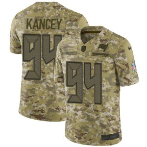 youth Buccaneers #94 Calijah Kancey Camo Men's Stitched NFL Limited 2018 Salute To Service Jersey