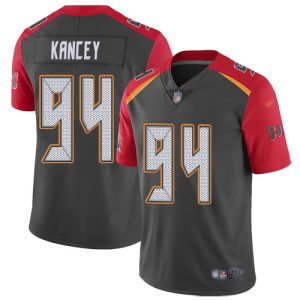 buccaneers #94 calijah kancey gray men's stitched nfl limited inverted legend wholesale jersey