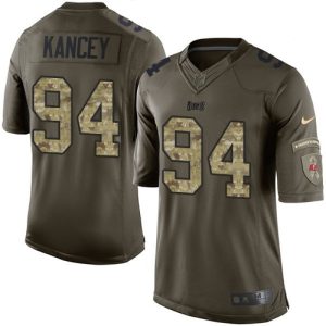 wholesale Buccaneers #94 Calijah Kancey Green Men's Stitched NFL Limited 2015 Salute To Service Jersey