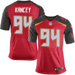 buccaneers #94 calijah kancey red team color men's stitched nfl vapor untouchable elite limited jersey