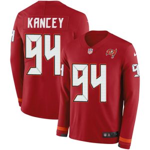 buccaneers #94 calijah kancey red team color youth stitched nfl limited therma long sleeve wholesale jersey