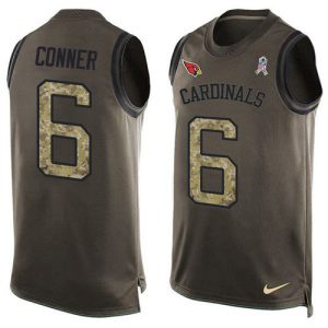 wholesale Cardinals #6 James Conner Green Men's Stitched NFL Limited Salute To Service Tank Top Jersey