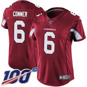 limited Cardinals #6 James Conner Red Team Color Women's Stitched NFL 100th Season Vapor Untouchable Limited Jersey