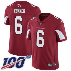 custom Cardinals #6 James Conner Red Team Color Youth Stitched NFL 100th Season Vapor Untouchable Limited Jersey