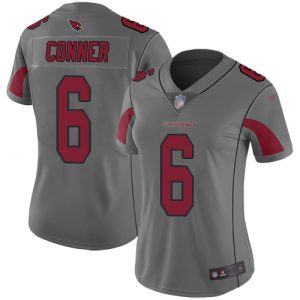 Cardinals #6 James Conner Silver Women's Stitched NFL Limited Inverted Legend Jersey