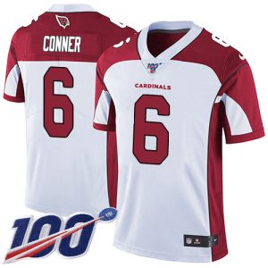 wholesale Cardinals #6 James Conner White Men's Stitched NFL 100th Season Vapor Limited Jersey