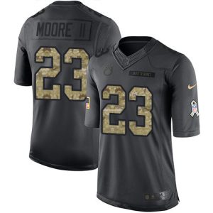 Colts #23 Kenny Moore II Black Youth Stitched NFL Limited 2016 Salute to Service Jersey