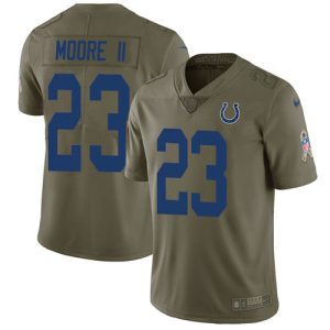 colts #23 kenny moore ii olive men's stitched nfl limited 2017 salute to service youth jersey