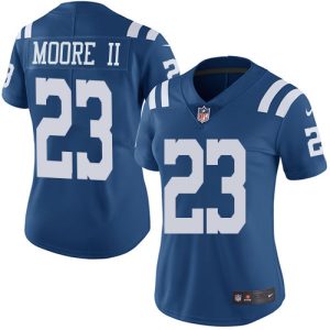 cheap Colts #23 Kenny Moore II Royal Blue Women's Stitched NFL Limited Rush Jersey