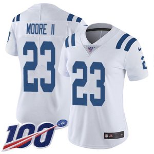 colts #23 kenny moore ii white women's stitched nfl 100th season vapor untouchable limited wholesale jersey