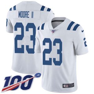 wholesale Colts #23 Kenny Moore II White Youth Stitched NFL 100th Season Vapor Limited Jersey