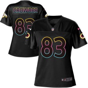 Commanders #83 Jamison Crowder Black Women's NFL Fashion Game Jersey