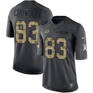 Commanders #83 Jamison Crowder Black Youth Stitched NFL Limited 2016 Salute to Service Jersey