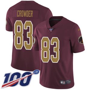 authentic Commanders #83 Jamison Crowder Burgundy Red Alternate Men's Stitched NFL 100th Season Vapor Limited Jersey