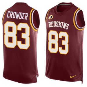 commanders #83 jamison crowder burgundy red team color men's stitched nfl limited tank top wholesale jersey