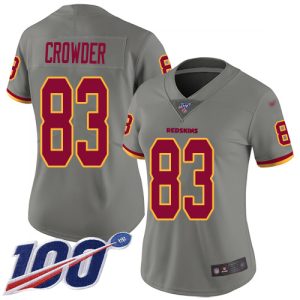 commanders #83 jamison crowder gray women's stitched nfl limited inverted legend personalized jersey