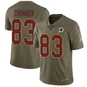 Commanders #83 Jamison Crowder Olive Men's Stitched NFL Limited 2017 Salute To Service Jersey