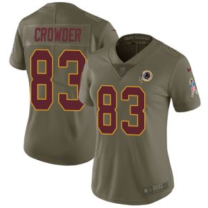 commanders #83 jamison crowder olive women's stitched nfl limited 2017 salute to service replica jersey